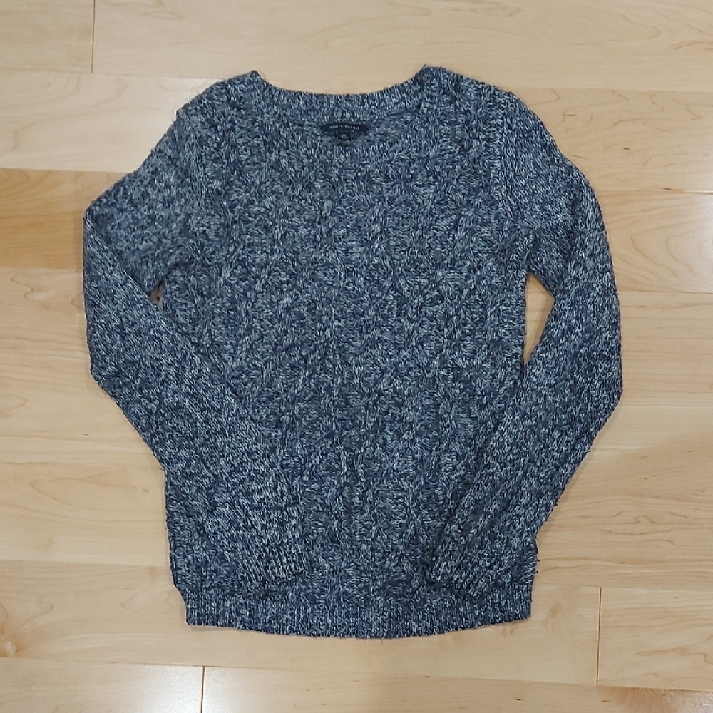 Tommy Hilfiger Marled Blueish Grey Crew Neck Sweater